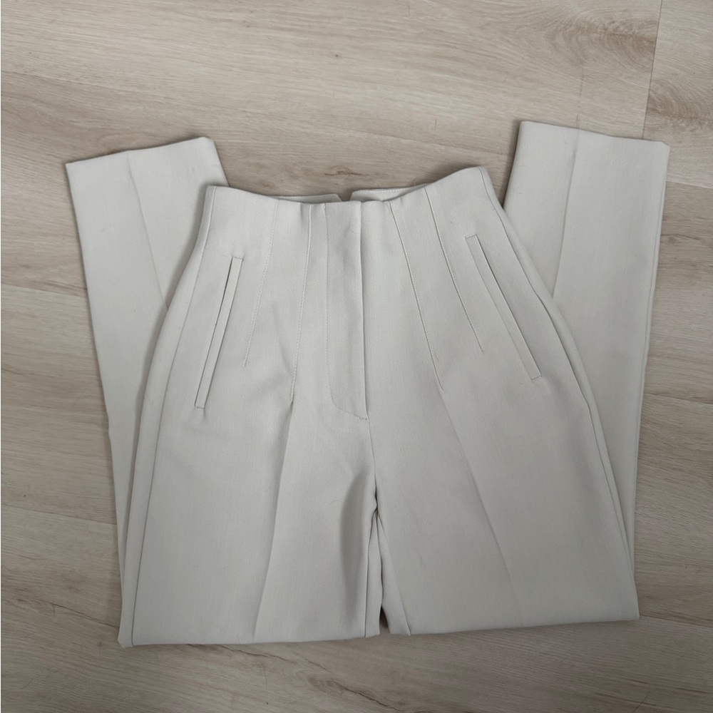 NWT Zara Beige / Tan High Waisted Pants - Viral Workwear - XS - Picture 4 of 10